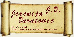 Jeremija Durutović vizit kartica